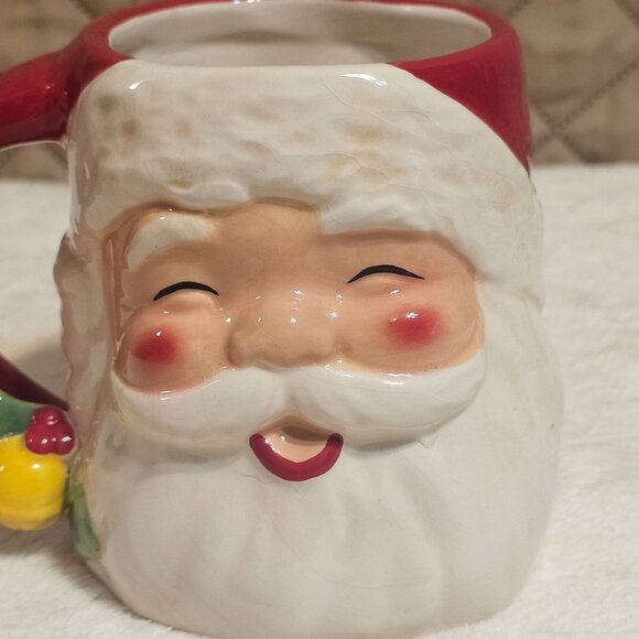 Cracker Barrel Jingle & Mingle Lori Siebert Christmas Santa Claus Mug NO SPOON - Picture 10 of 10